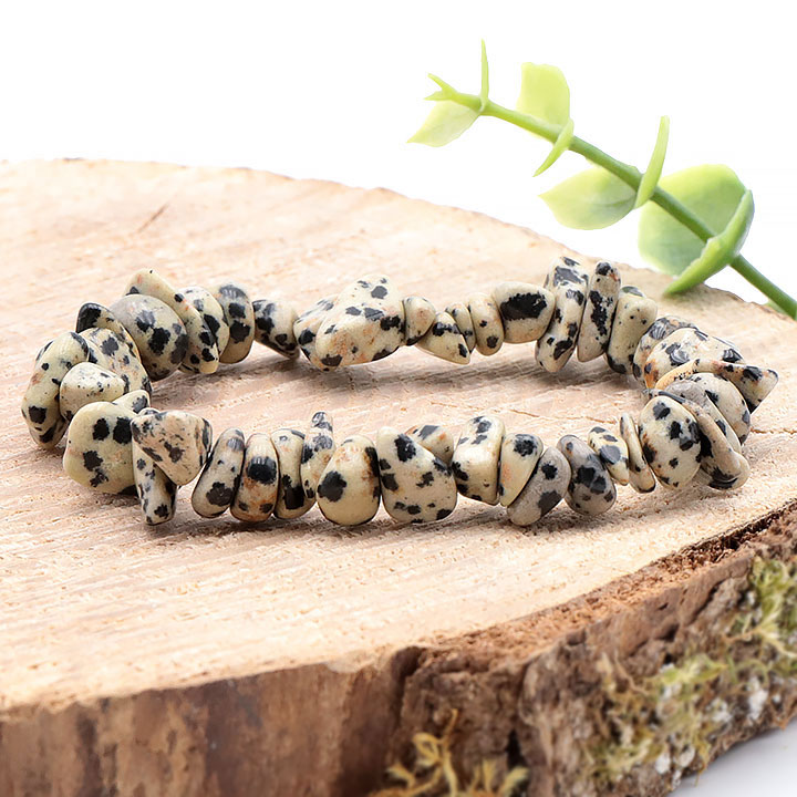Amazon.com: dalmatian jasper 10 mm beads bracelet,natural gemstone bracelet,unisex  women men bracelet 18 cm : Arts, Crafts & Sewing